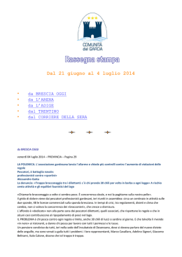 Dal 21 giugno al 4 luglio 2014