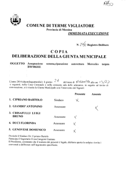 COMUNE DI TERME VIGLIATORE