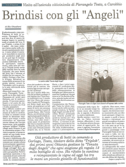 Visita all`azienda vitivinicola di Pierangelo Testa, a Carobbio