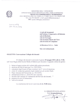 convocazione C.D. - Istituto Comprensivo di Bedonia