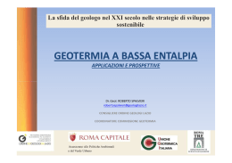 GEOTERMIA A BASSA ENTALPIA - Ordine dei Geologi del Lazio