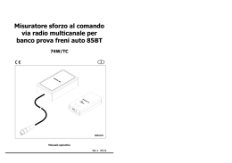 Misuratore sforzo al comando via radio multicanale per