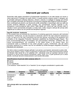 Interventi per coltura