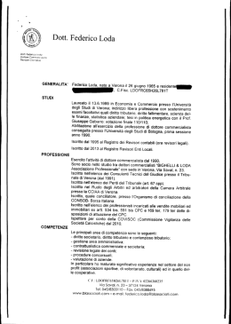curriculum vitae - Camera di Commercio di Verona