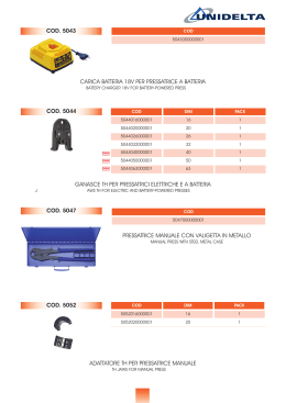 COD. 5043 CARICA BATTERIA 18V PER PRESSATRICE A