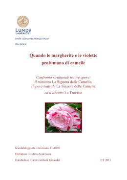 Quando le margherite e le violette profumano di camelie