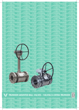 TRUNNION MOUNTED BALL VALVES - VALVOLE A