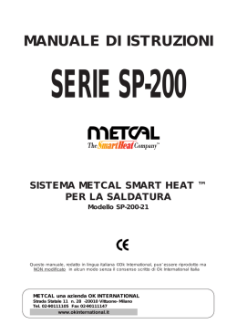 MANUALE DI ISTRUZIONI