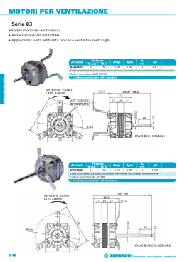 MOTORI PER VENTILAZIONE