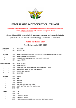 Elenco moto interesse storico - Federazione Motociclistica Italiana