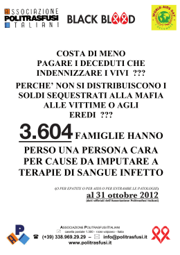 (+39) 338.969.29.29 - Associazione politrasfusi italiani