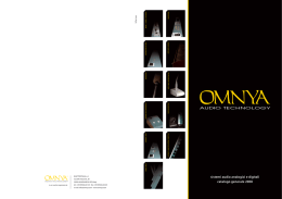 sistemi audio analogici e digitali catalogo generale 2008