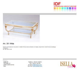 Tavolini di lusso intagliati a mano - Art. 301 Mida