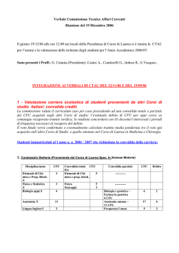 Verbale Commissione Tecnica Affari Correnti