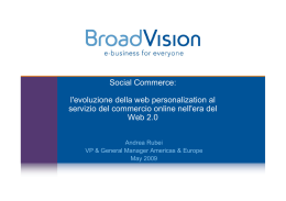 Social Commerce: l`evoluzione della web personalization al