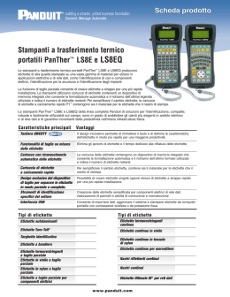Stampanti a trasferimento termico portatili PanTher&trade; LS8E e LS8EQ