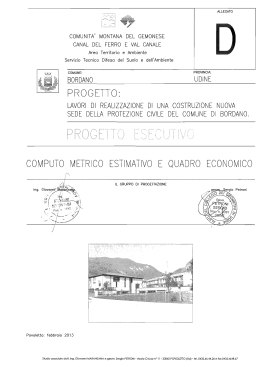 importo totale progetto - Comune di Moggio Udinese