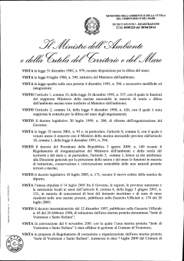 DECRETI MINISTRO - REGISTRAZIONE