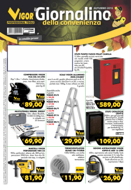 Vigor il giornalino della convenienza autunno 2015