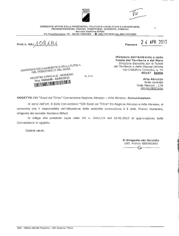Convenzione Regione Abruzzo - Arta Abruzzo del 19/02/2013