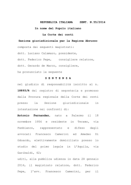 Sezione giurisdizionale per l`Abruzzo