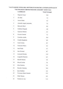TECNOLOGIE E BIOTECNOLOGIE AGRARIE