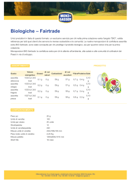 Biologiche – Fairtrade