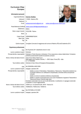Curriculum Vitae formato Europeo