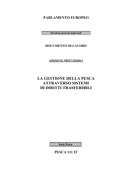 la gestione della pesca attraverso sistemi di diritti trasferibili