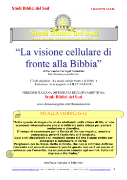 “La visione cellulare di fronte alla Bibbia”