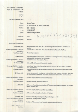 Curriculum - Comune di Cagliari