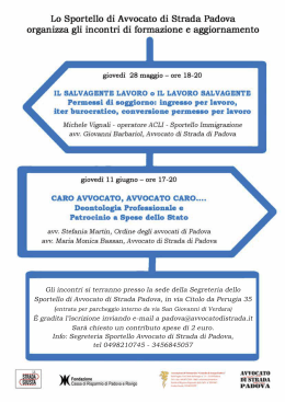 "Incontri di formazione e aggiornamento" (Padova, 28