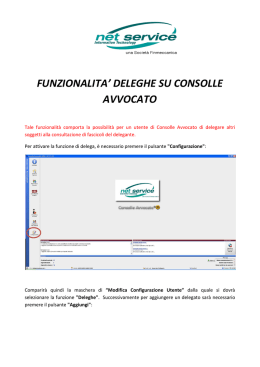 Funzione Deleghe Consolle Avvocato