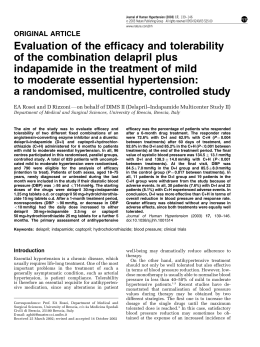 Evaluation of the efficacy and tolerability of the combination delapril