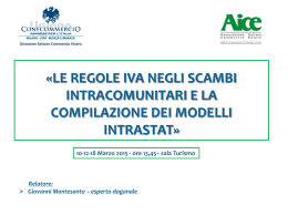 Le regole IVA negli scambi intracomunitari