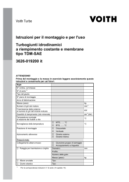 Istruzioni per il montaggio e per l`uso Turbogiunti