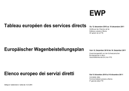 EWP Tableau européen des services directs Du 12 décembre 2010