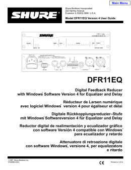 Shure DFR11EQ Version 4 User Guide Italian