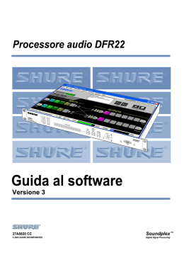 Shure DFR22 Software Guide Italian