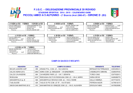 Calendario Piccoli Amici