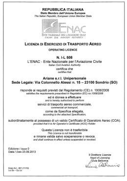 Licenza Esercizio CAT [ I