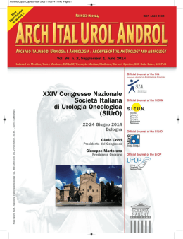 XXIV Congresso Nazionale Societ&agrave; Italiana di Urologia