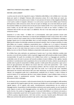 OBBIETTIVO E PROPOSITO DELLA BIBBIA &ndash; PARTE 1 ORATORE