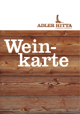 Weinkarte Adler Hitta Zermatt