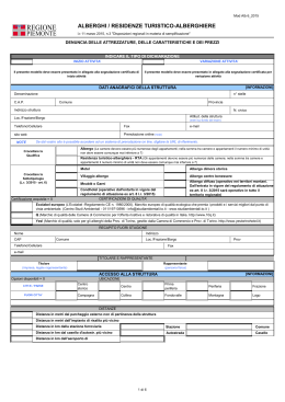 ALBERGHI / RESIDENZE TURISTICO-ALBERGHIERE