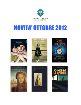 NOVITA` OTTOBRE 2012 - Comune di Meduna di Livenza
