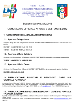 Leggi il comunicato completo