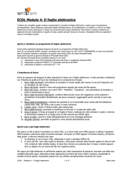 ECDL Modulo 4: Il foglio elettronico