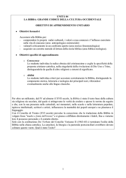 U04: La Bibbia - grande codice della cultura
