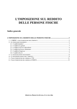 l`imposizione sul reddito delle persone fisiche